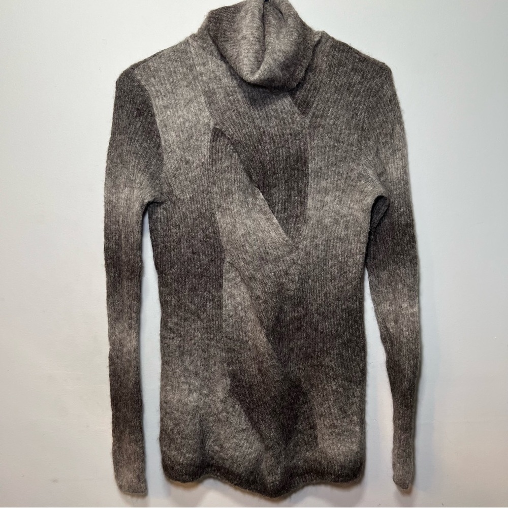 Bird by Juicy Couture Women's Gray Ombré Wool Alpaca Blend Turtleneck Sweater M
